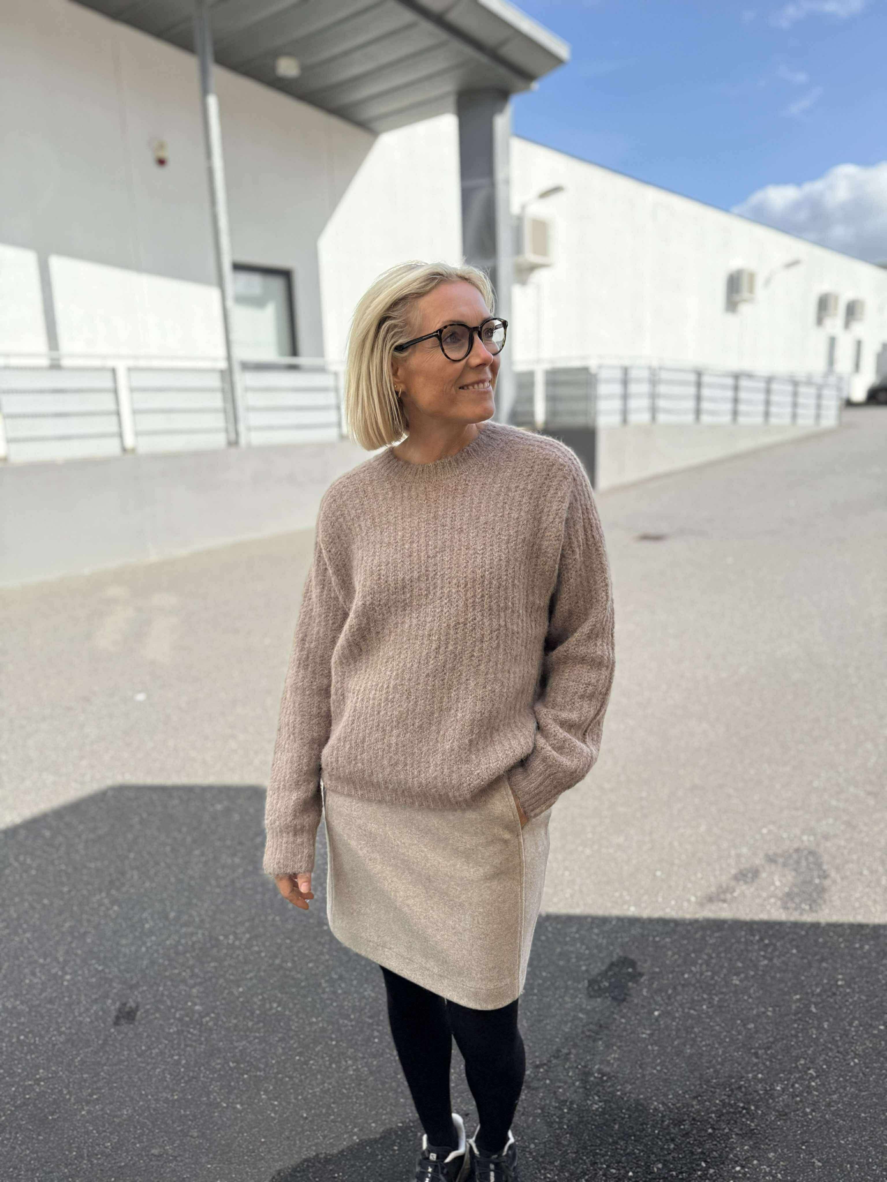 PCCLEO Pullover - Greige