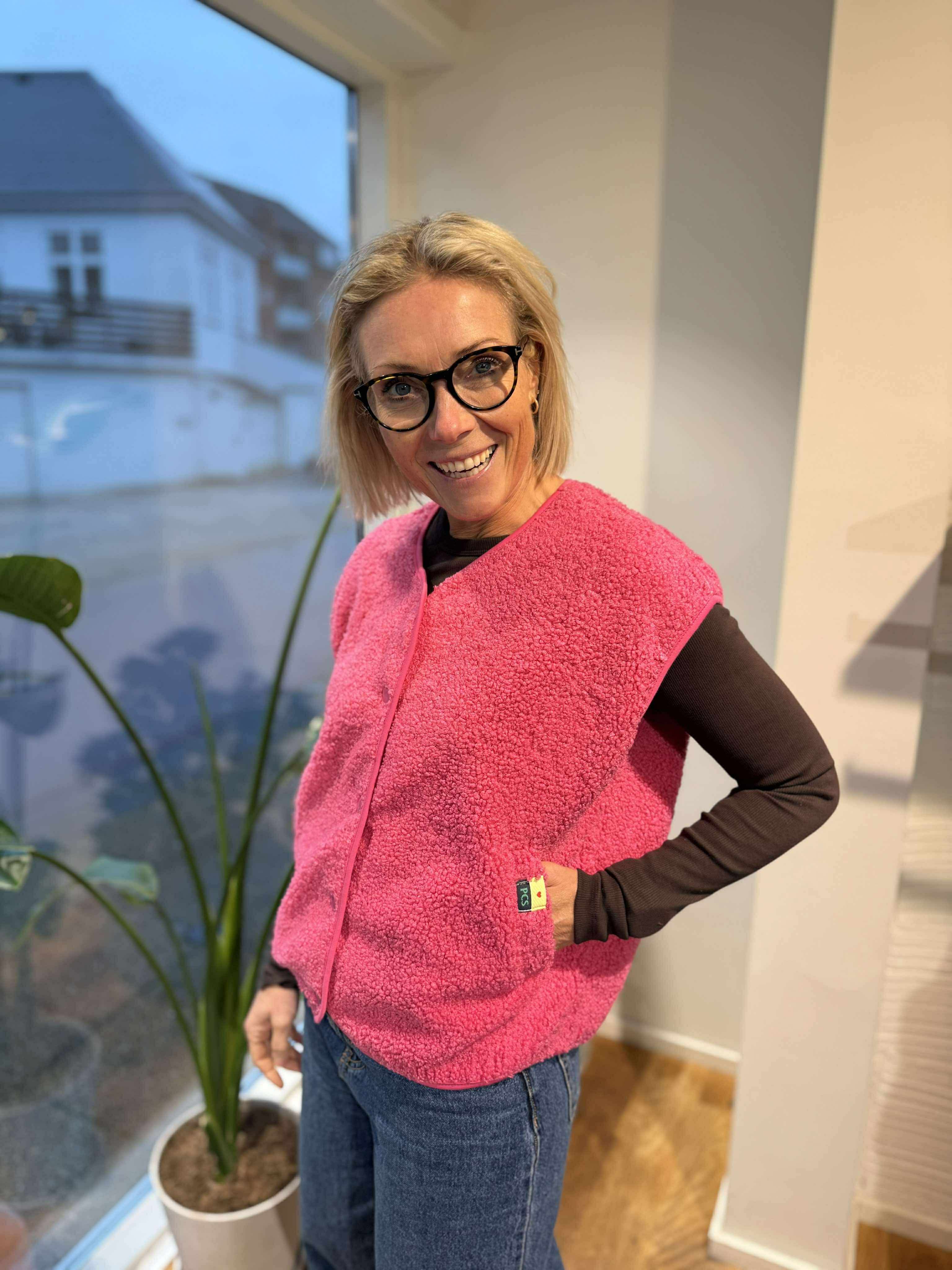 PCKATTY Otw Gilet - Shocking Pink