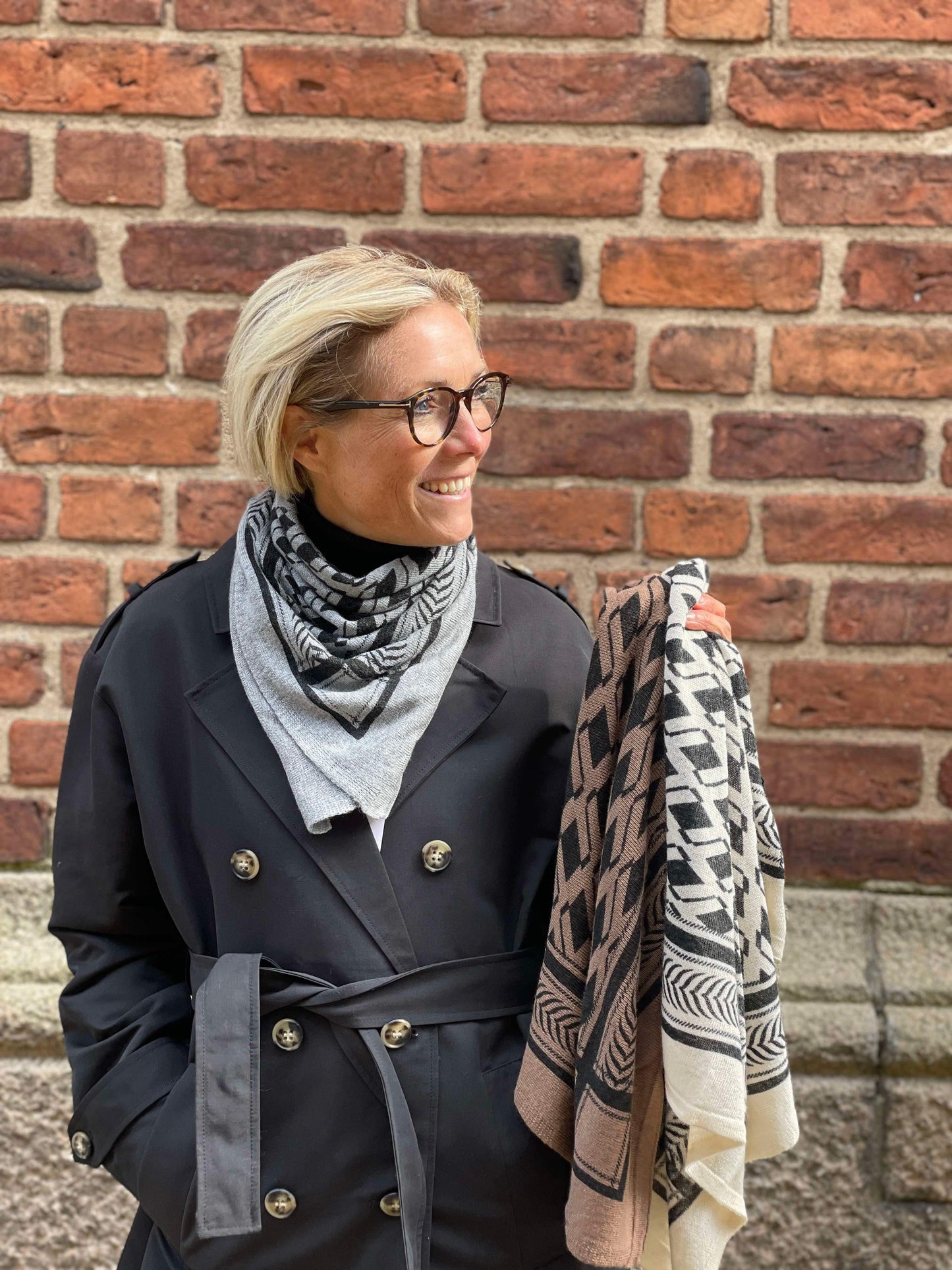 PCNOVIS Scarf - Light Grey Melange