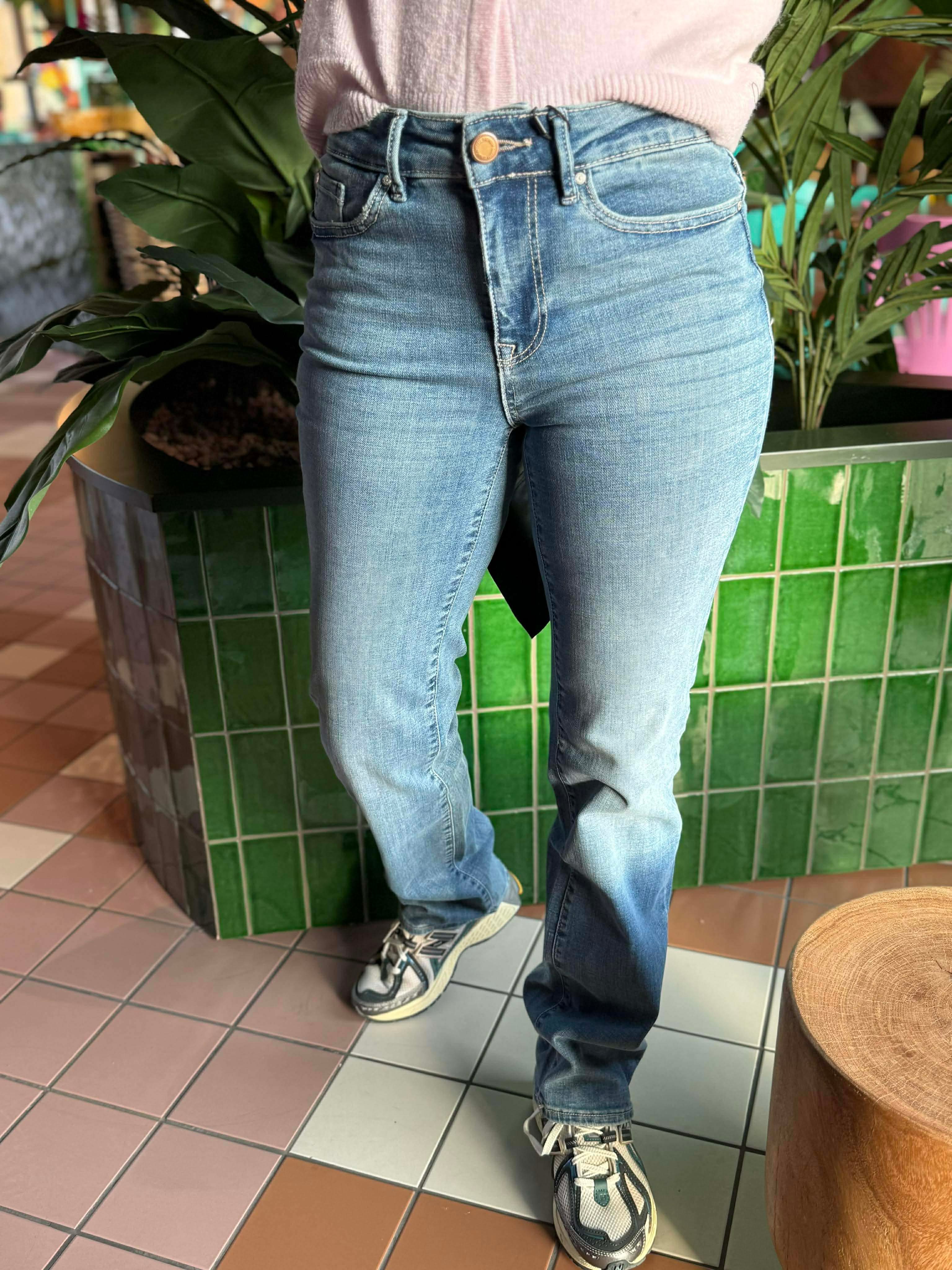 VMFLASH Straight jeans - Medium Blue Denim