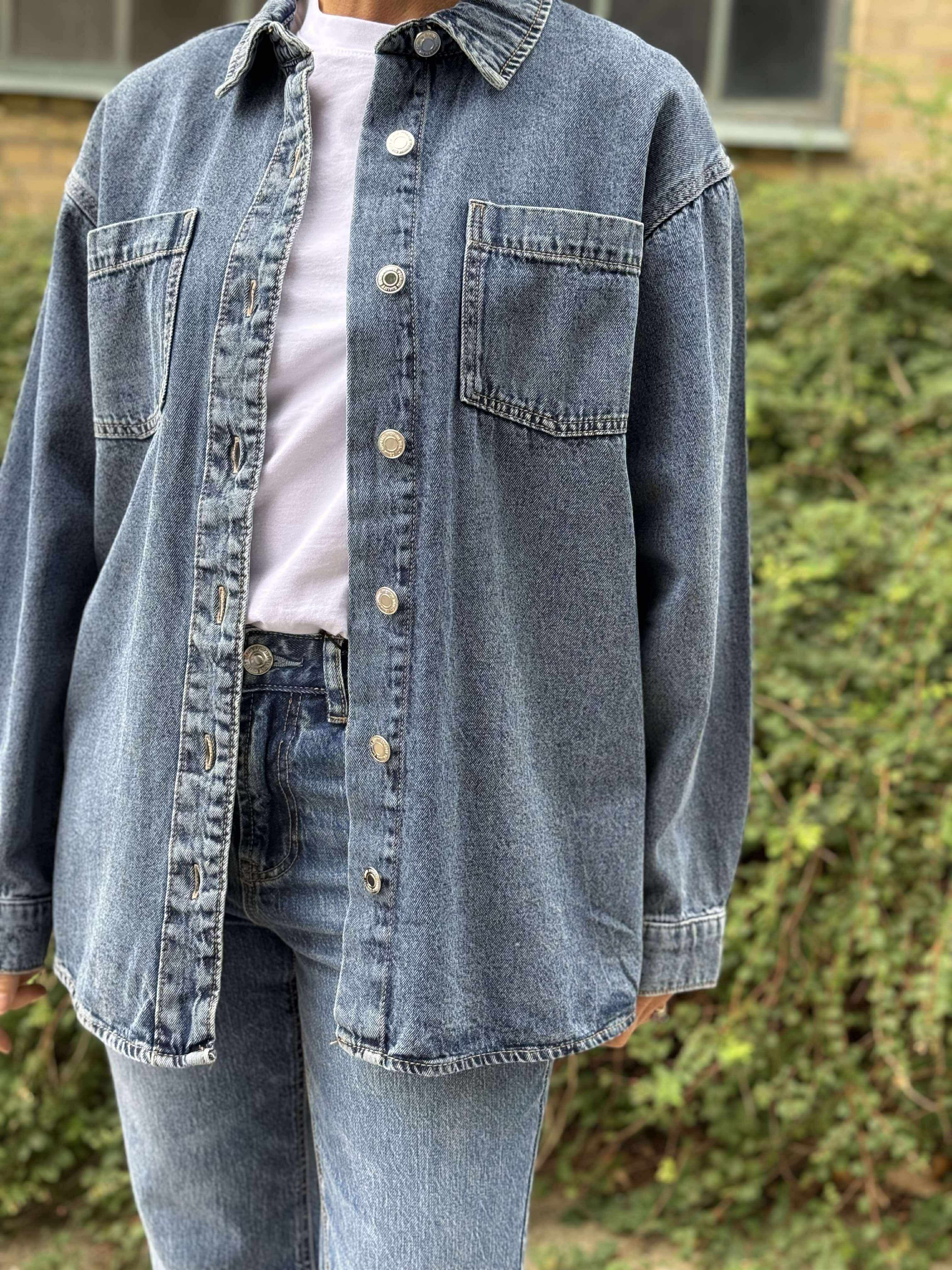 VMJENNIE Denim Shirt - Medium Blue Denim
