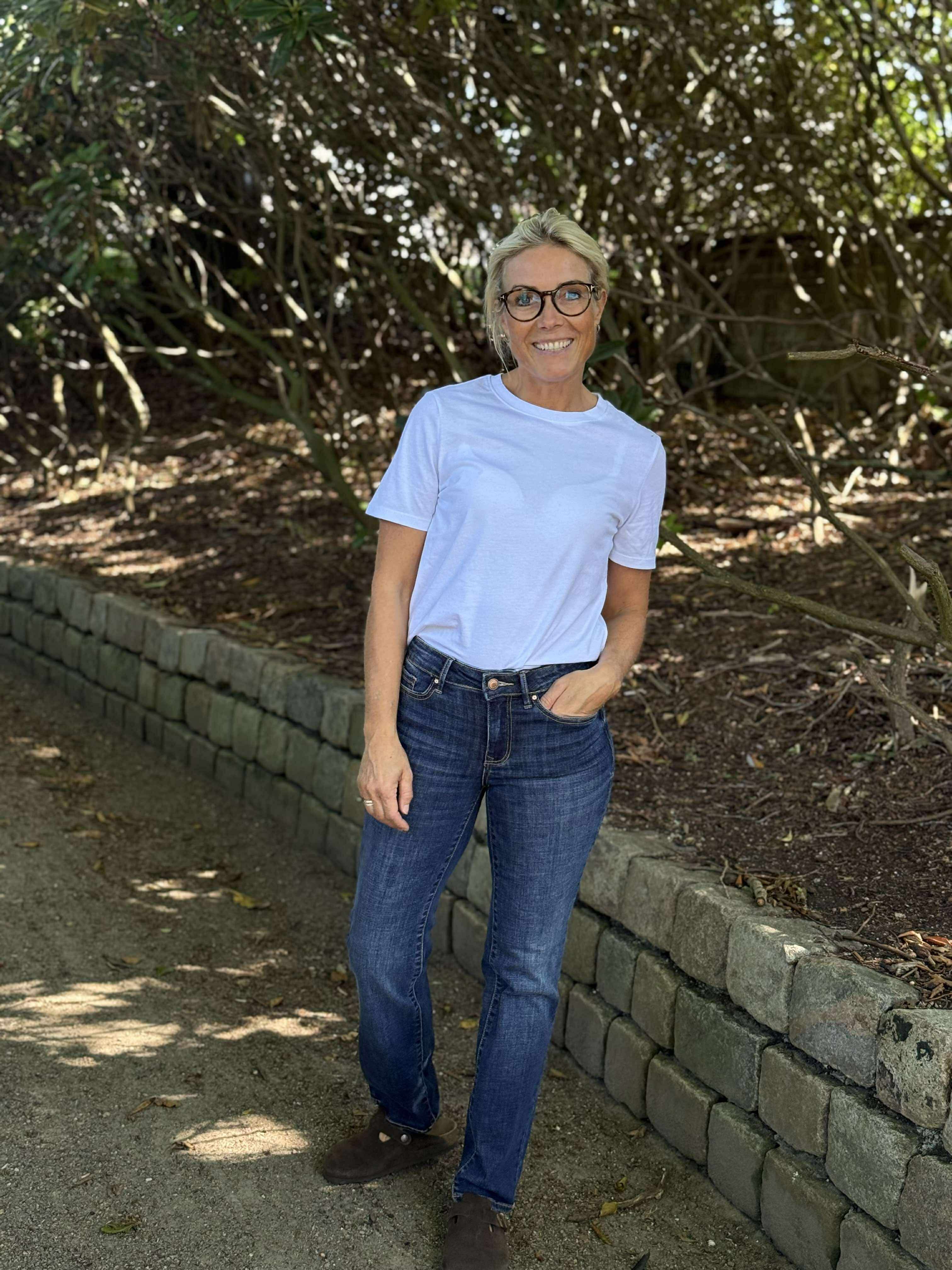 VMFLASH Straight Jeans - Dark Blue Denim