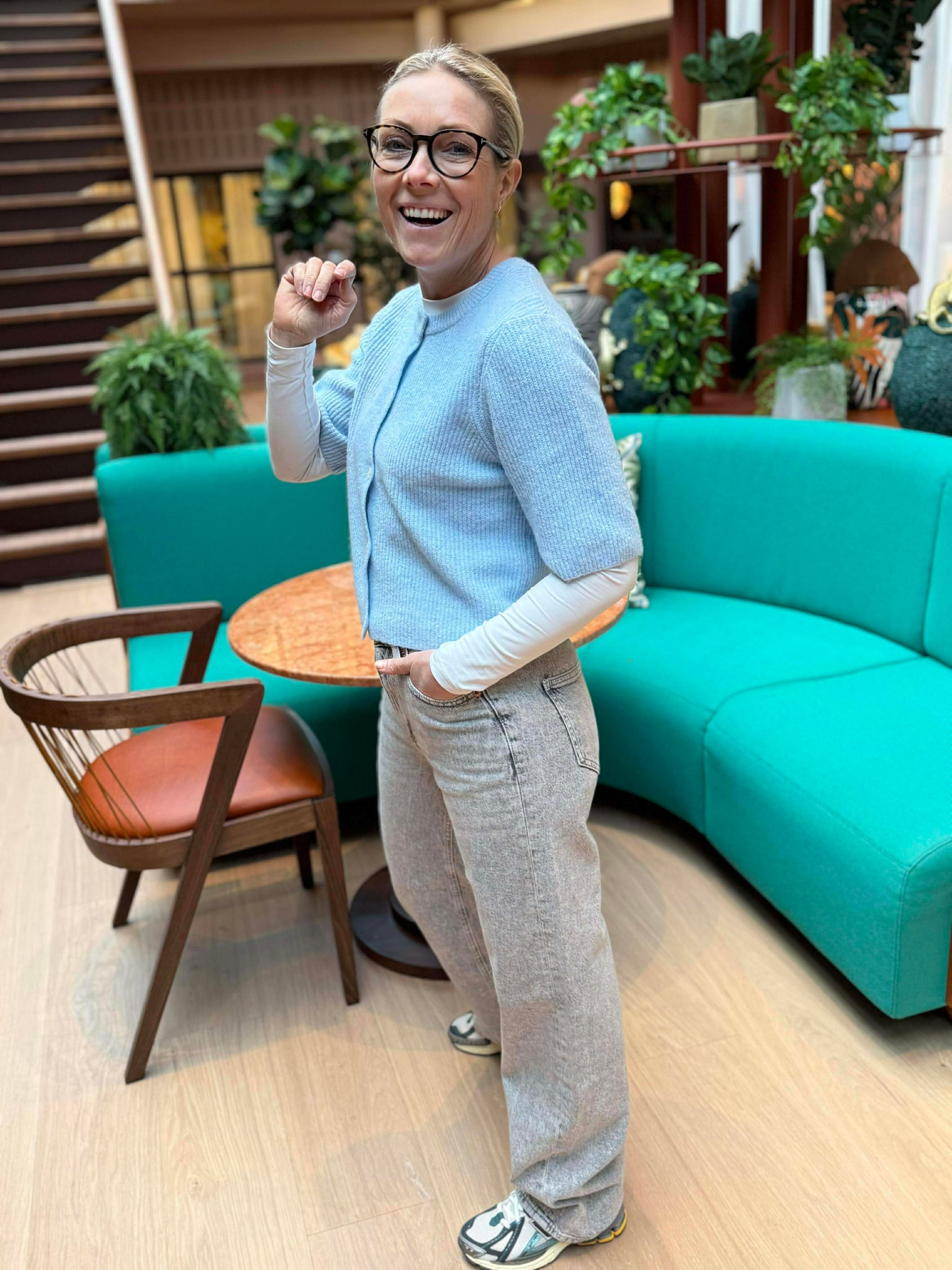 PCSILLY Knit Cardigan - Cashmere Blue