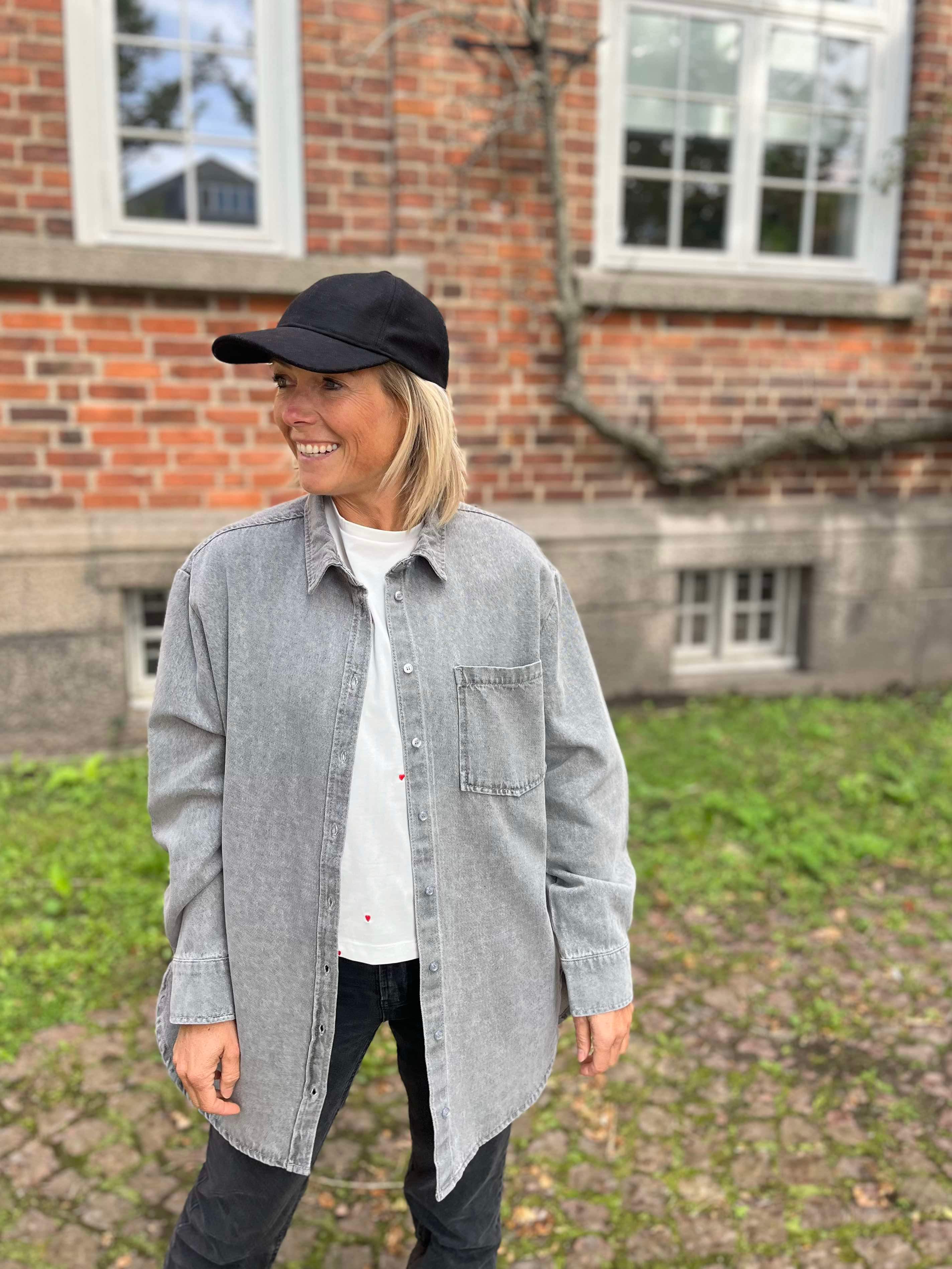 PCMAISIE Denim Shirt - Grey Denim