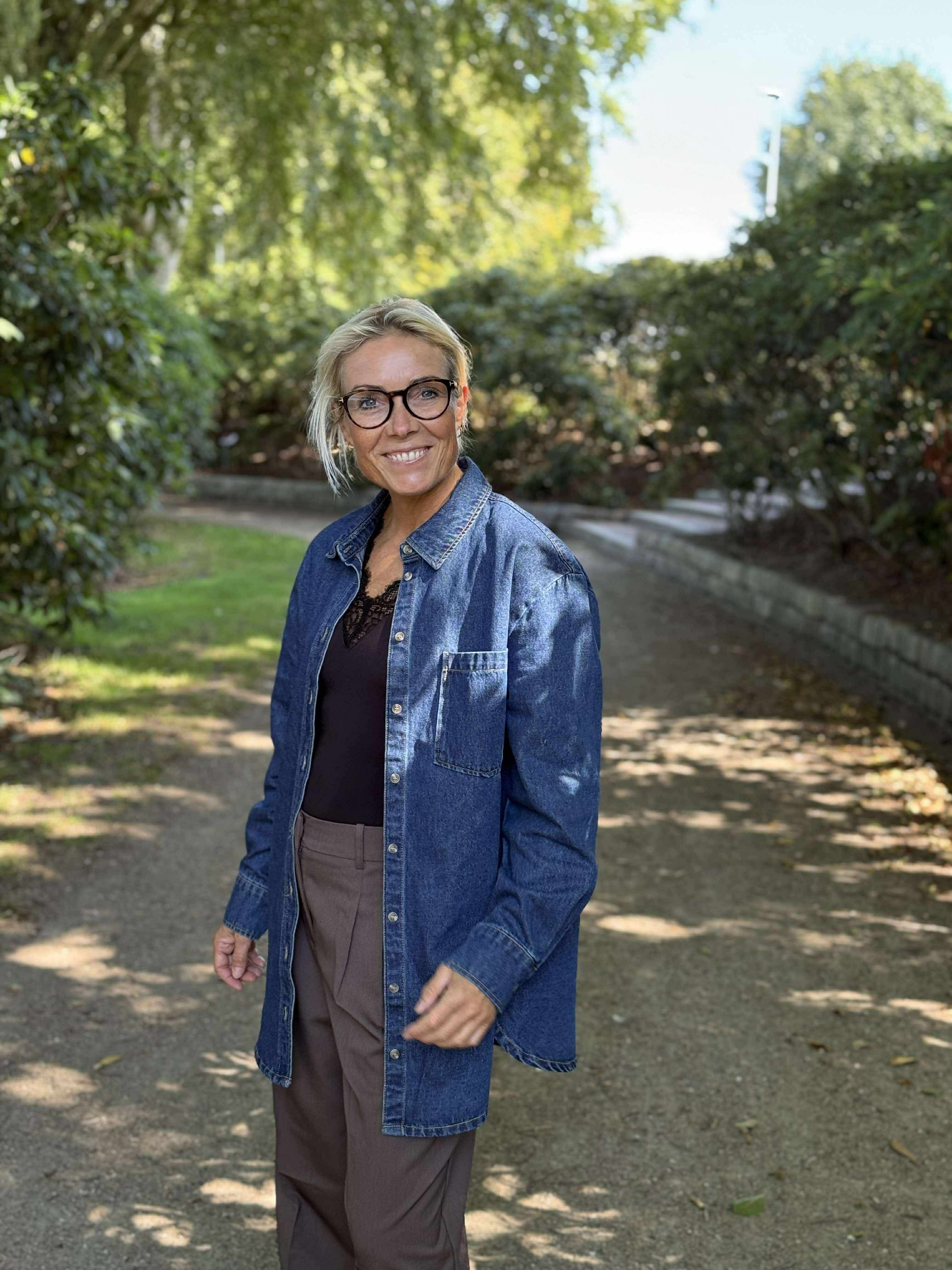 PCMAISIE Denim Shirt - Dark Blue Denim