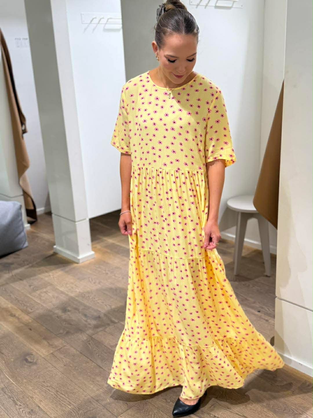 PCEVIE Long Dress - French Vanilla